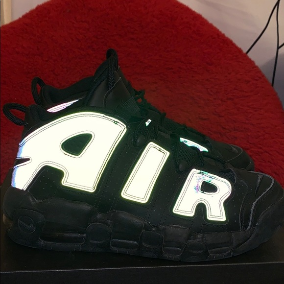 uptempo black reflective